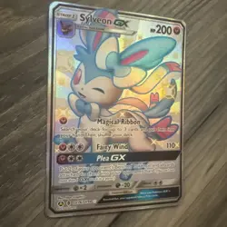 Sylveon GX SV76/SV94 Hidden Fates Shiny Vault Shiny Holo Rare Pokemon Card - HP - Image 2