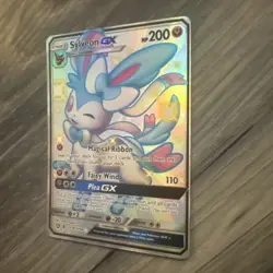 Sylveon GX SV76/SV94 Hidden Fates Shiny Vault Shiny Holo Rare Pokemon Card - HP - Image 3