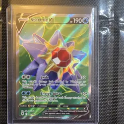 Pokemon Starmie v Holo Full Art Ultra Rare Card 166/189 Mint Condition - Image 1