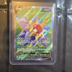 Pokemon Starmie v Holo Full Art Ultra Rare Card 166/189 Mint Condition - Image 5