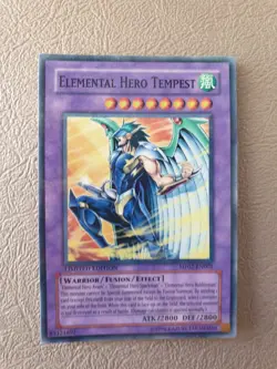 YUGIOH ELEMENTAL HERO TEMPEST PARALLEL RARE MF02-EN001 LTD ED NM - Image 1