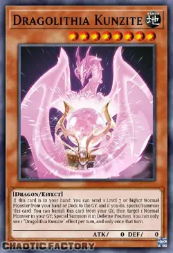 YUGIOH ALIN-EN100 Dragolithia Kunzite Super Rare 1st Edition NM - Image 1
