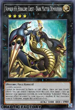 YUGIOH ALIN-EN046 Number 69: Heraldry Crest - Dark Matter Demolition Ultra Rare - Image 1