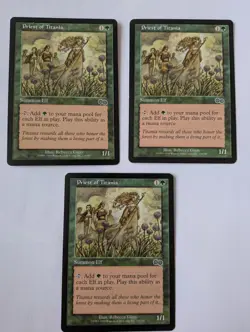 3 X MTG Priest of Titania the List Urza's Saga 270/335 Magic The Gathering Nm/Ex - Image 1