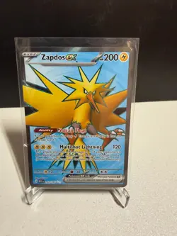 Pokemon Zapdos ex Secret Rare 192/165 TCG Card Holo Scarlet Violet Full Art - Image 1