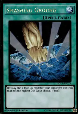 Smashing Ground - Gold Rare 1st Edition PGL2-EN075 - LP - YuGiOh - Image 1