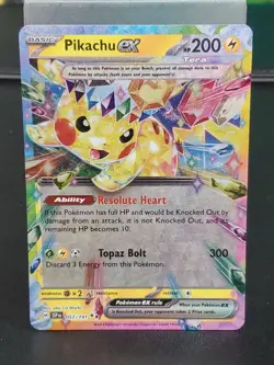 2024 Pokemon SV Surging Sparks SSP EN Pikachu Ex #057/191 Card EXCELLENT - Image 1