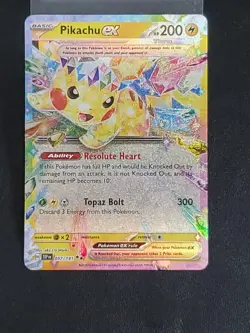 2024 Pokemon SV Surging Sparks SSP EN Pikachu Ex #057/191 Card EXCELLENT - Image 3