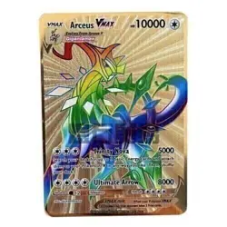 Pokemon 10000point Metal Cards TCG Arceus VMAX Golden Pokemon Gifts For Kidsnew - Image 1