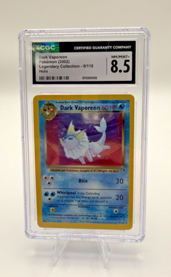 CGC 8.5 Dark Vaporeon 2002 Legendary Collection 9/110 Holo Pokemon Card - Image 1