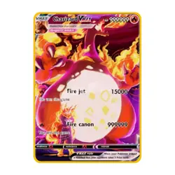Charizard VMAX 999999point Gold Metal Pokemon Card Collectible Gift Display - Image 1