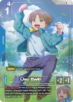 Uso Ewin x1 Gundam Card Game TCG - Phantom Aria FOIL Uso Ewin R+ - Image 1