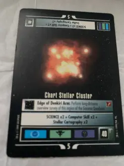 Star Trek CCG 1E Blaze of Glory CHART STELLAR CLUSTER Rare Card NEVER PLAYED - Image 1