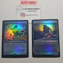 March of Swirling Mist NEO 61 Neon Dynasty FOIL NM + Foil Frostpeak Yeti (Box10) - Image 1
