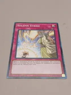 1x Solemn Strike - SR10-EN039 - Common - 1st Edition NM YuGiOh! Structure Deck: - Image 1
