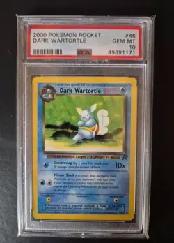 Pokemon Dark Wartortle Rocket Set 2000 #46 PSA 10 Low Pop - Image 1