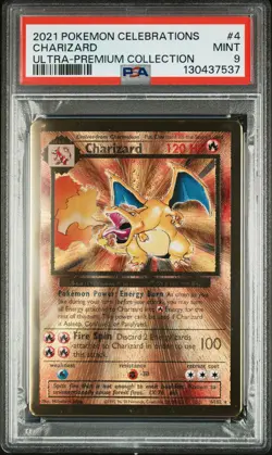 2021 POKEMON CELEBRATIONS ULTRA-PREM COLL #4 CHARIZARD PSA 9 - Image 1