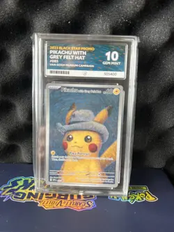 Pokemon TCG GRADED ACE 10 PIKACHU WITH GREY FELT HAT VAN GOGH PROMO ENGLISH - Image 1
