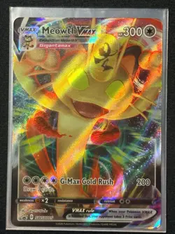 Pokemon TCG - Meowth VMAX - SWSH005 - Sword & Shield Promo - MP Ultra Rare - Image 1