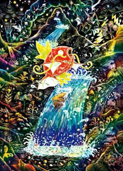 Magikarp 203 Paldea Evolved Pokemon Shinji Kanda Poster Print Full Art HD A4 - Image 1