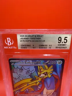 Hop's Zacian ex 176/159: Journey Together Holo BGS 9.5 Pokemon Mint Ultra Rare - Image 2