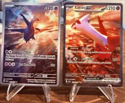 2024 POKEMON SURGING SPARKS LATIOS #203 AND LATIAS #239 PAIR - Image 1
