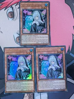 YuGiOh! Ghost Sister & Spooky Dogwood LART-EN024 Ultra Rare x3 PLAYSET - Image 1
