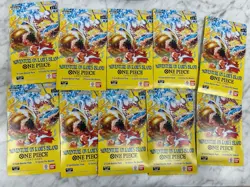 (LOT OF 10) One Piece Adventure On Kami’s Island OP15-EB04 Sleeved Booster Packs - Image 1