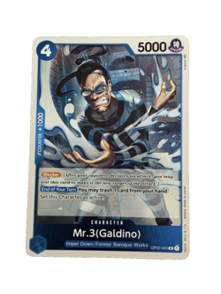 New: One Piece CCG Mr.3 (Galdino) OP02-065 Paramount War Foil Rare - Image 1