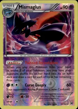 Mismagius Reverse Holo Holo Rare BKT XY - BREAKthrough 66/162 LP - Image 1