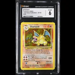 Charizard 3/110 Legendary Collection Rare Holo Pokemon Card - EX/NM CGC 6 - Image 1