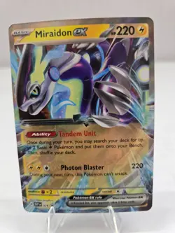Miraidon EX SVP 028 Black Star Promo Scarlet & Violet Ultra Holo Pokemon Card NM - Image 1