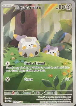 Togedemaru 104/094 NM Illustration Rare Phantasmal Flames Pokemon Card TCG - Image 1