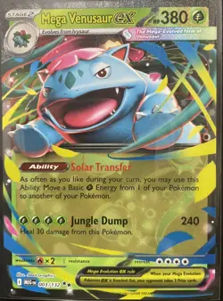 Mega Venusaur EX 003 /132 ME01: Mega Evolution Illustration Rare Pokemon Card - Image 1