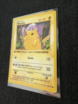 1999 Pokemon Base Set Shadowless 1st Edition Yellow Cheeks Pikachu 58/102 - LP - Image 3