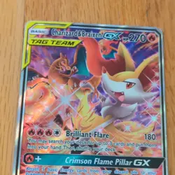 Pokemon TCG Charizard & Braixen GX SM230 SM TAG TEAM Holo Promo HP 270 Eng - Image 1