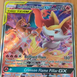 Pokemon TCG Charizard & Braixen GX SM230 SM TAG TEAM Holo Promo HP 270 Eng - Image 3