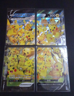 4 Card Pokemon Card Japan Pikachu V-UNION RRR 025/028 - Image 1