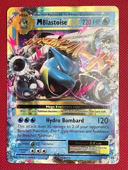 Pokemon TCG Mega-Blastoise EX XY Evolutions Holo Rare Card 22/108 NM Condition - Image 1