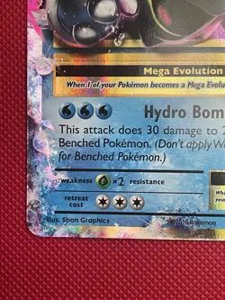 Pokemon TCG Mega-Blastoise EX XY Evolutions Holo Rare Card 22/108 NM Condition - Image 4