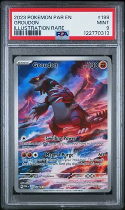 GROUDON 199/182 PSA 9 PARADOX RIFT ILLUSTRATION RARE POKEMON CARD ENGLISH - Image 3