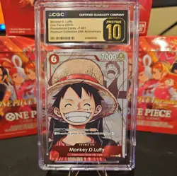 Monkey D. Luffy (Parallel) P-001 P 25th Edition Promo! CGC PRISTINE 10🔥 - Image 1