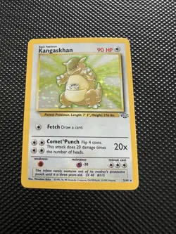 Pokemon TCG Kangaskhan Jungle Holo Card 5/64 Unlimited Rare NM/LP Condition - Image 2