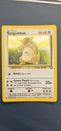 Pokemon TCG Kangaskhan Jungle Card 5/64 Unlimited Holo Rare - Image 1