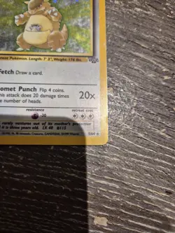 Pokemon TCG Kangaskhan Jungle Holo Card 5/64 Unlimited Rare - Image 3