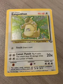 Pokemon TCG Kangaskhan Jungle Holo Card 5/64 Unlimited Rare - Image 2