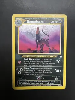 Pokemon Neo Revelation 8/64 Houndoom Holo Pokemon Card has Crease - Image 1