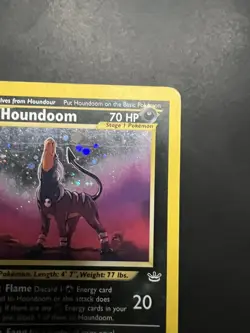Pokemon Neo Revelation 8/64 Houndoom Holo Pokemon Card has Crease - Image 4