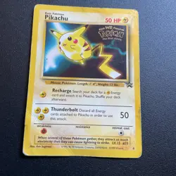 Pikachu #4 - WB Movie - Black Star Promo - Vintage WOTC Pokemon Movie Card LP - Image 1