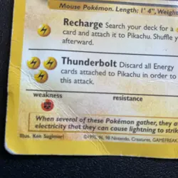 Pikachu #4 - WB Movie - Black Star Promo - Vintage WOTC Pokemon Movie Card LP - Image 2